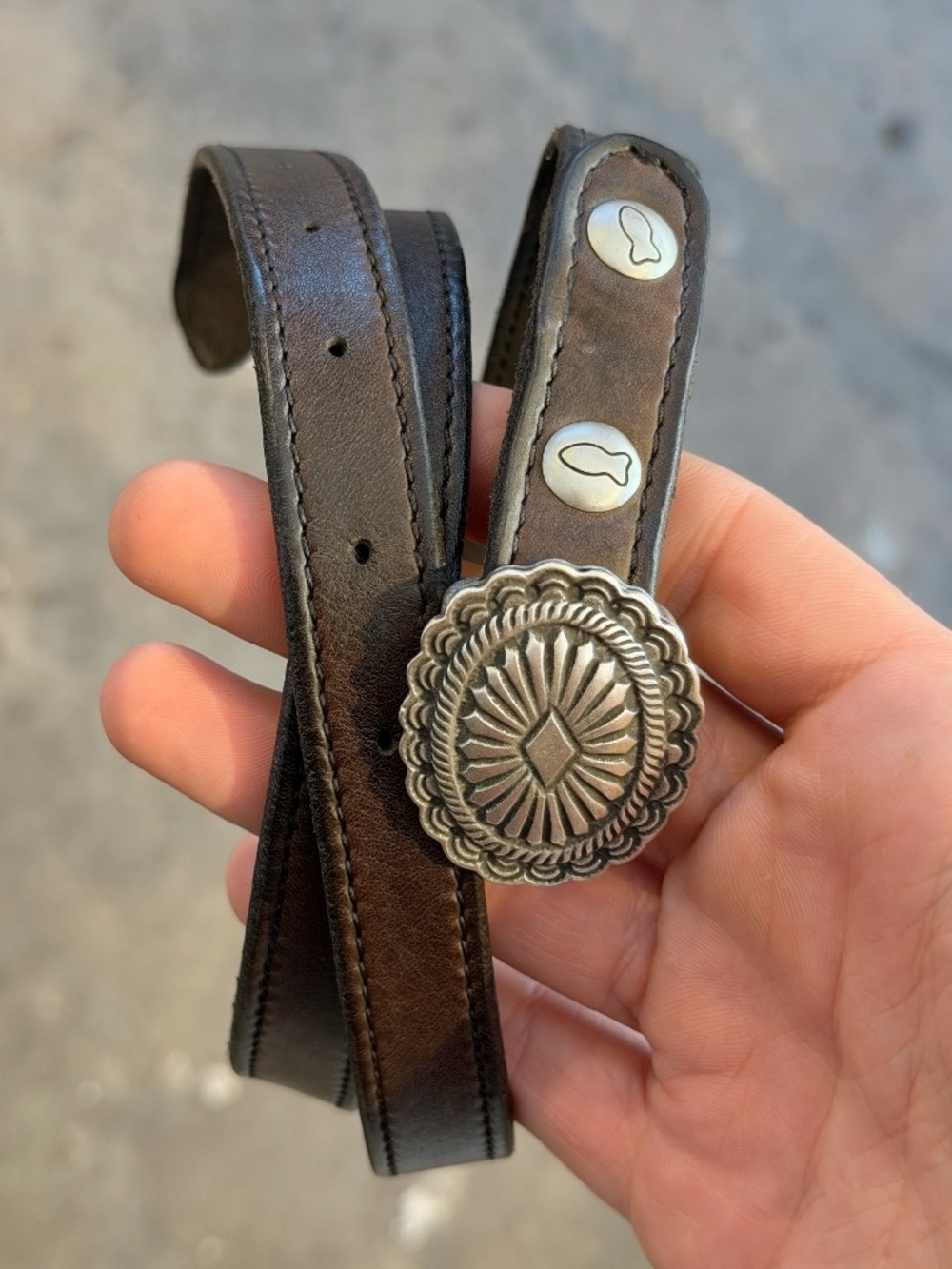Campomaggi Leather Belt in Grigio